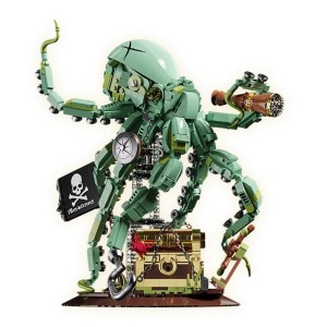 Klocki piracka ośmiornica Octopus kraken skrzynia skarbów 1128 elementów