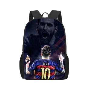 Plecak szkolny dla ucznia z piłkarzem Messi nadruk 3D 