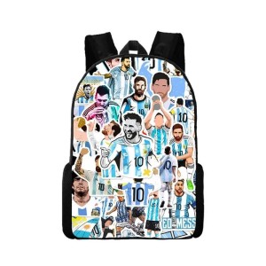 Plecak szkolny dla ucznia z piłkarzem Messi nadruk 3D 